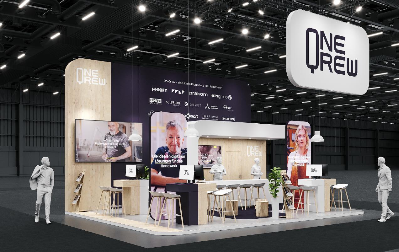OneQrew-Stand-Entwurf